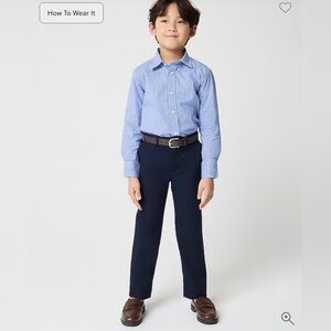 Crewcuts by J.Crew Boys Flex Chino Thompson Suit Pants Sz 2 Dark Pacific $89 NWT